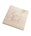 Gastenboek hout met rose gouden letters 32 pagina's