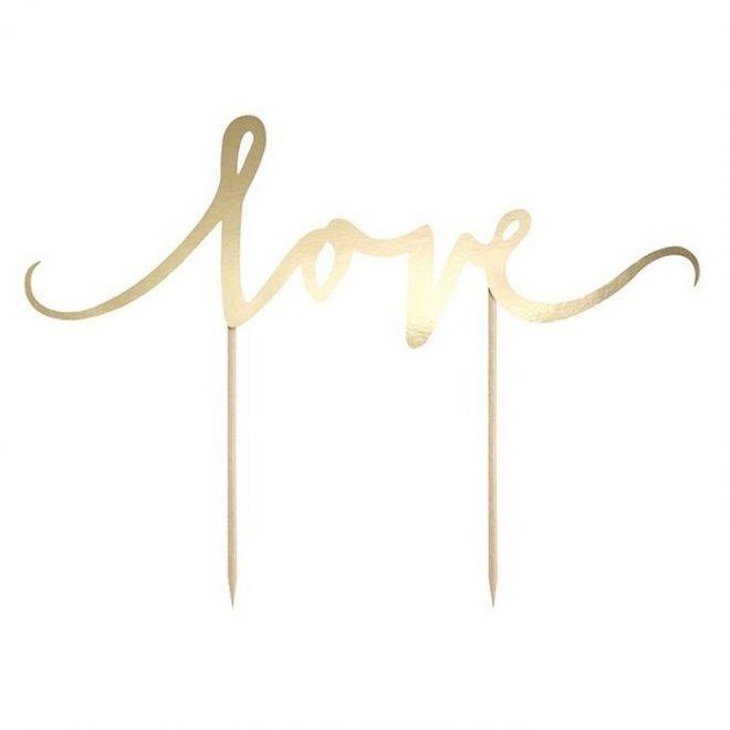 Papieren taarttopper Love