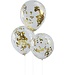 Confettiballonnen goud - 5 stuks