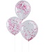 Ginger Ray 5 confettiballonnen met roze papieren confetti