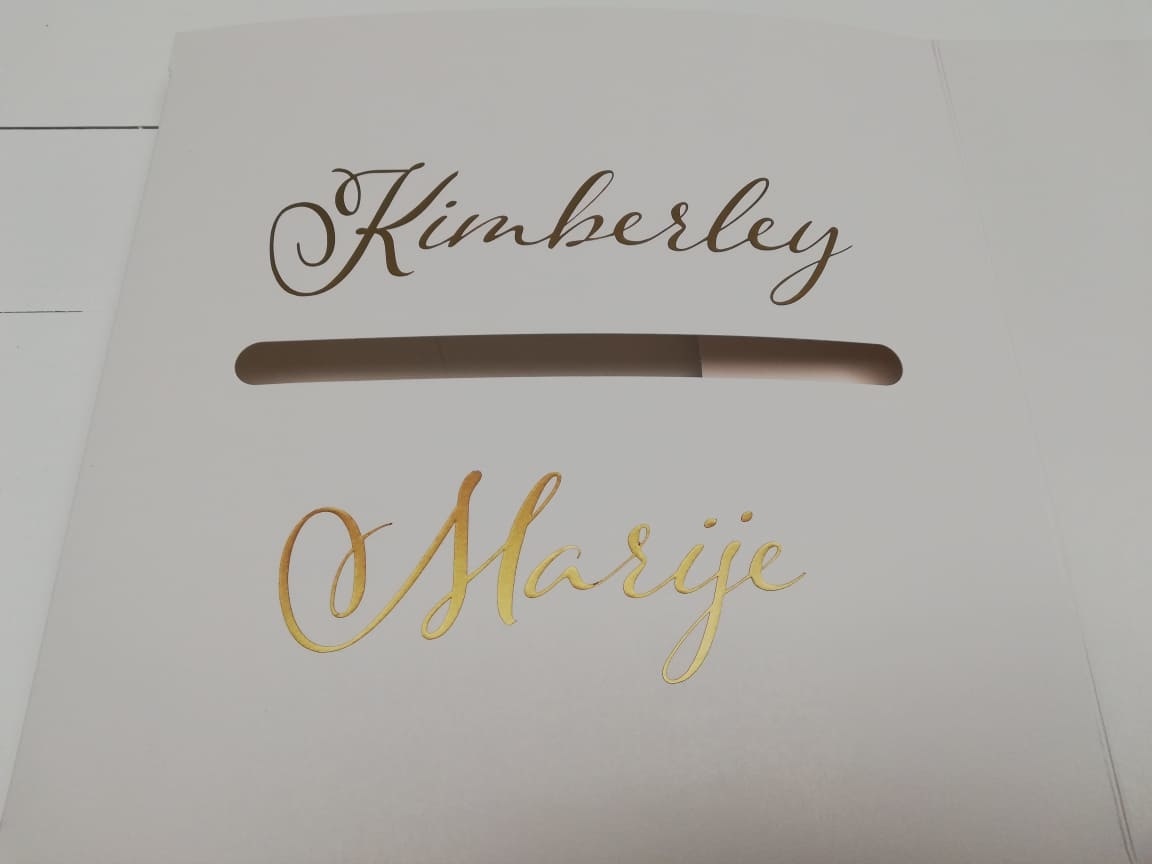 Enveloppendoos CARDS - Wit - Rose goud