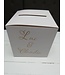 PartyDeco Enveloppendoos CARDS - Wit - Rose goud