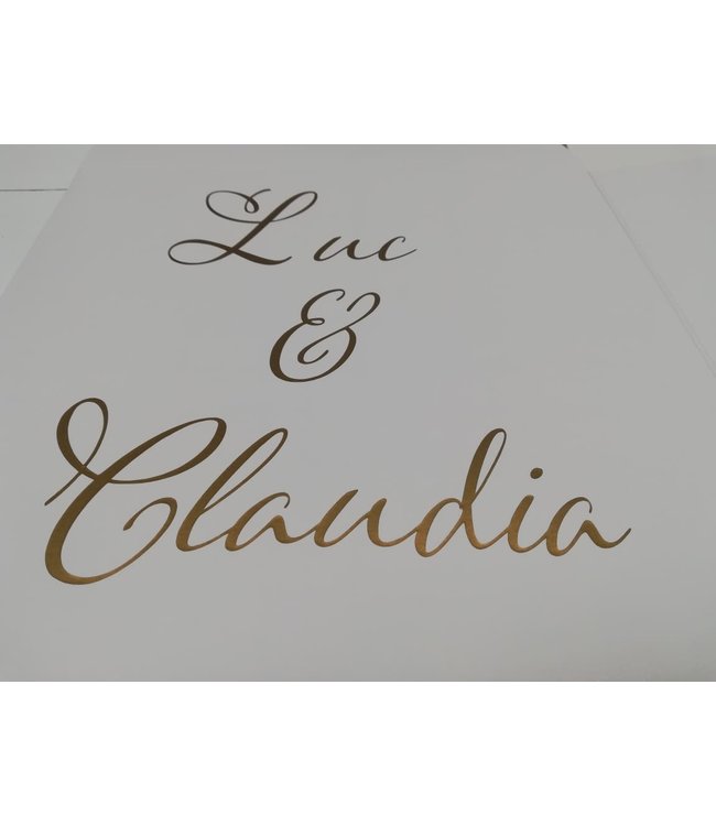 OUTLET Enveloppendoos CARDS - Wit - Rose goud