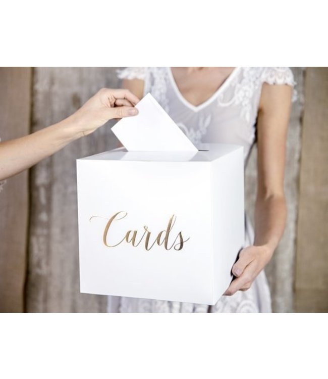 Enveloppendoos CARDS | Wit & Goud