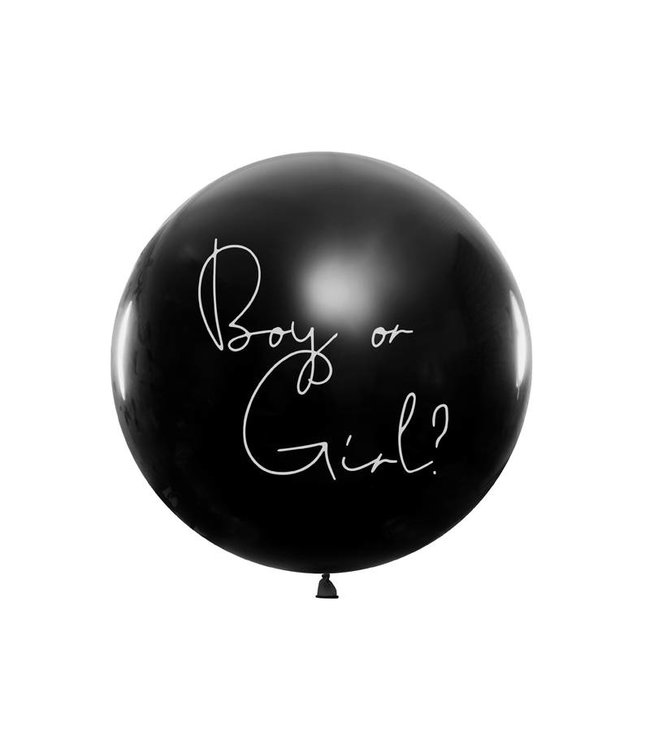 PartyDeco Gender Reveal ballon XXL - Boy or girl? - ROZE