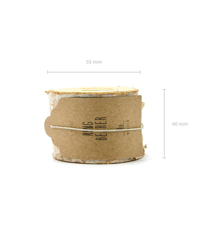 Houten ringdrager - alternatief ringdoosje / ringkussen