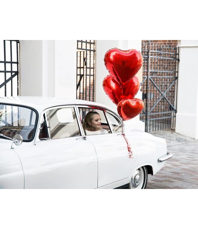 Hartenballon folie - Rood - 45 cm