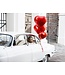 Folieballon hart Rood | 45 cm