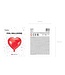 Folieballon hart Rood | 45 cm