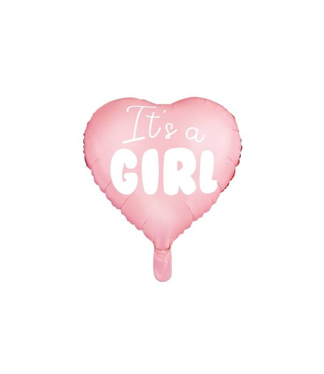 PartyDeco Folieballon It's a girl - meisje - roze