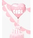 PartyDeco Folieballon It's a girl - meisje - roze