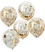 Ginger Ray Confettiballonnen Oh Baby - goud - 5 stuks