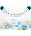 PartyDeco Slinger Babyboy | blauw - goud - wit | 160 cm