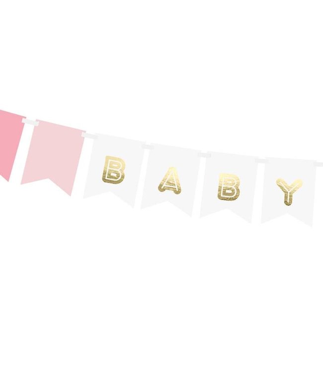 Slinger Babygirl - roze - wit - goud