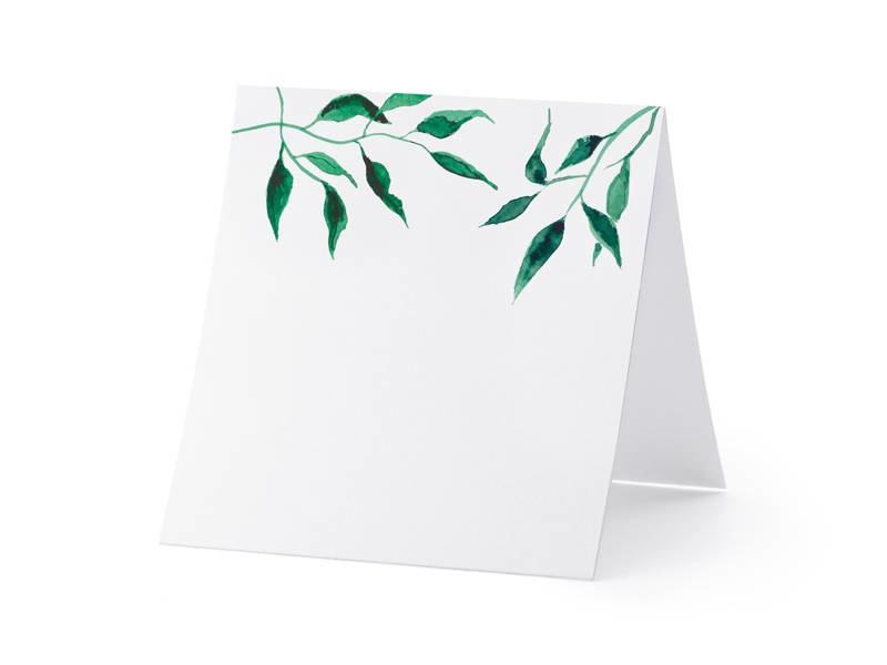 Plaatsnaam kaartjes 'Watercolour Leaves' 10 stuks