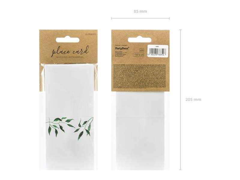 Plaatsnaam kaartjes 'Watercolour Leaves' 10 stuks