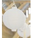 PartyDeco Witte lampion met Led - 30 cm