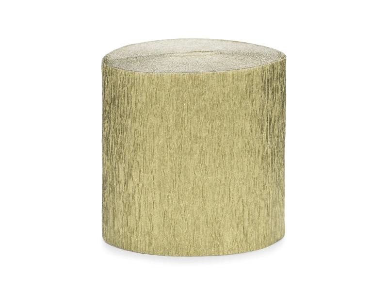 Crepe streamer goud 40 meter