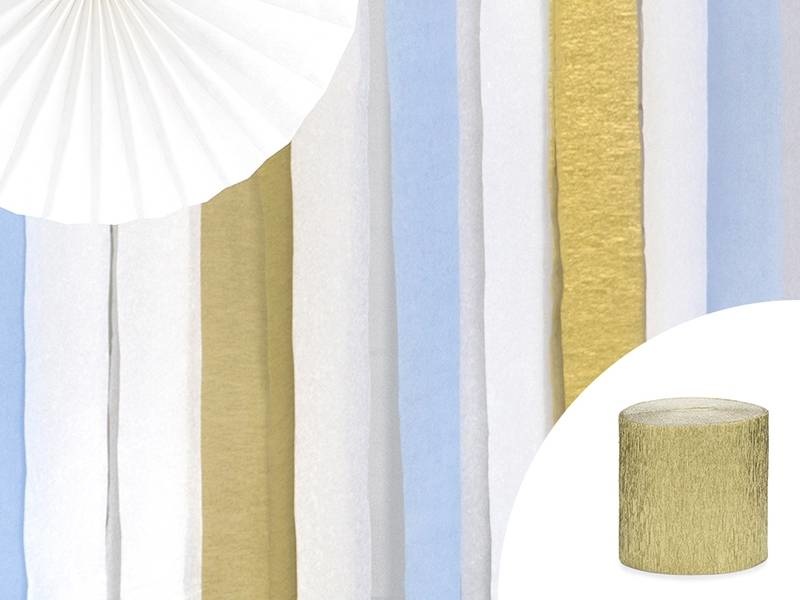 Crepe streamer goud 40 meter