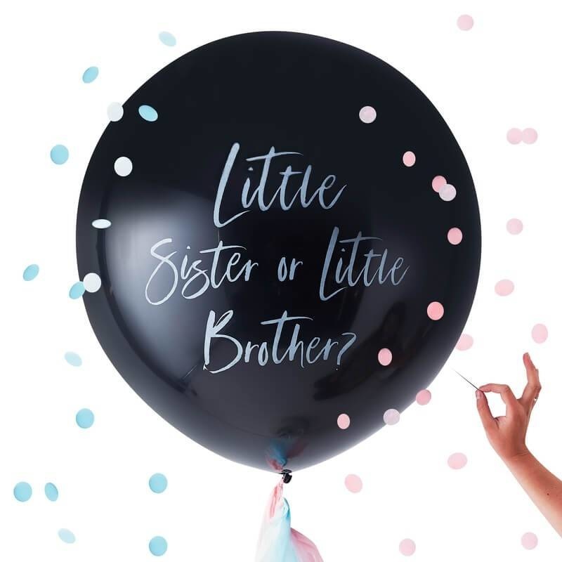 Gender reveal ballon - Little sister or brother?