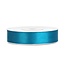 PartyDeco Satijnen lint turquoise 12mm breed- 25m lang