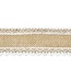 Kanten Jute lint met kant rand 5cm breed - 5 meter lang