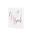 Gastenboek wit met rose gouden letters 22 pagina's