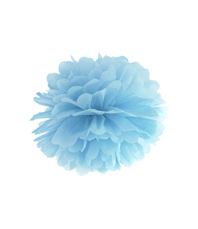 PartyDeco Pompom misty blauw - 25 cm