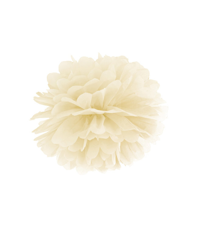 PartyDeco Pompom creme/ivoor - 25 cm