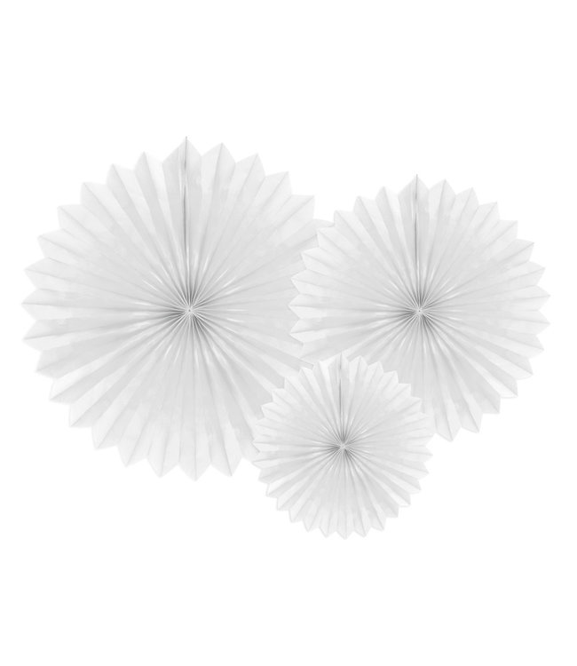 Waaiers wit 3 stuks | 20-30 cm