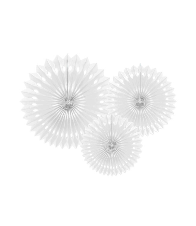 Waaiers wit 3 stuks | 20-30 cm