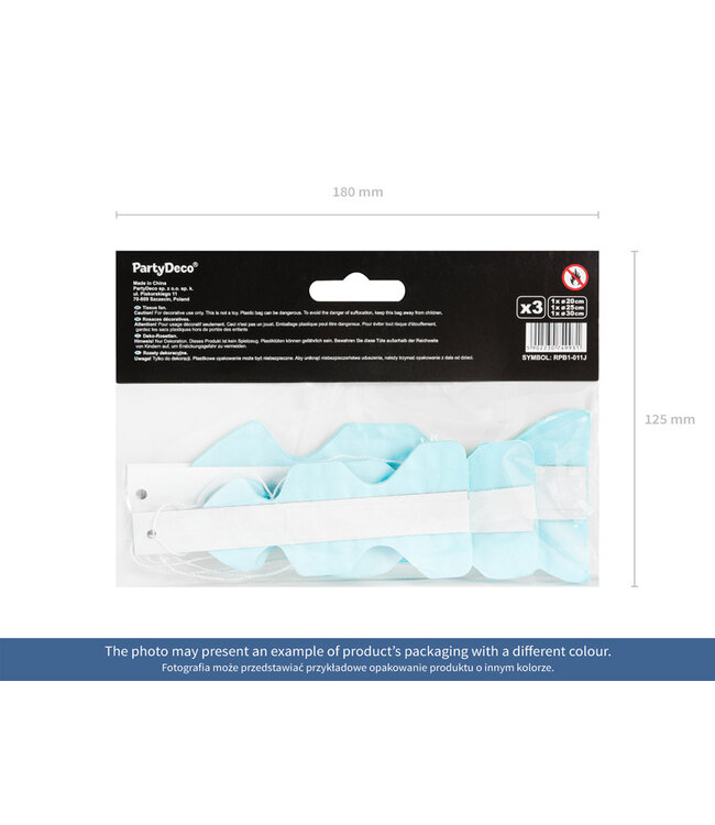 Tissue waaier 3 stuks - licht roze