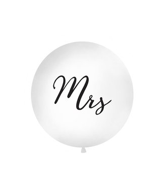 PartyDeco Reuzeballon | Mrs | Zwart | 100 centimeter