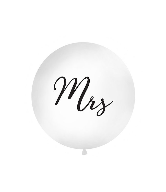 PartyDeco Reuzeballon | Mrs | Zwart | 100 centimeter