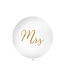 PartyDeco Reuzeballon Mrs - Goud - 1 meter