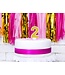PartyDeco Verjaardagskaars cijfer 2 | Gouden glitters