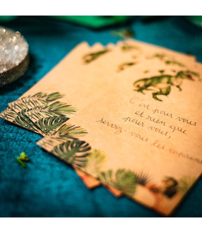 OUTLET Uitnodiging Dinosaurus - 8 stuks