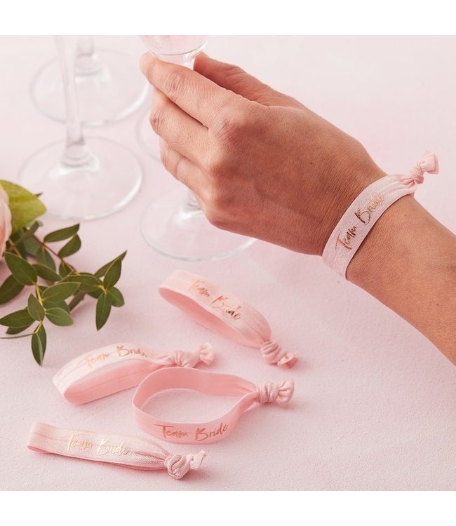 Armbandjes Team Bride | Vrijgezellenfeest | 5 stuks