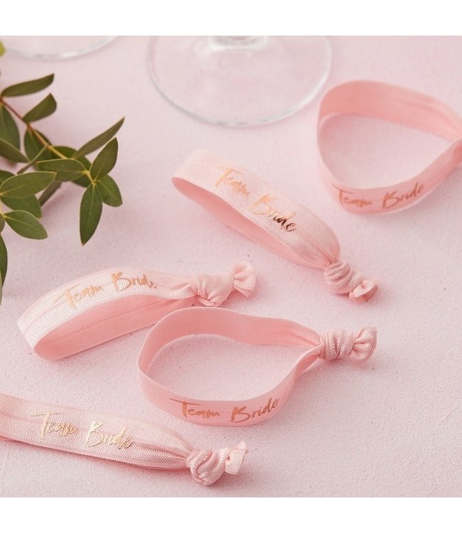 Armbandjes Team Bride | Vrijgezellenfeest | 5 stuks