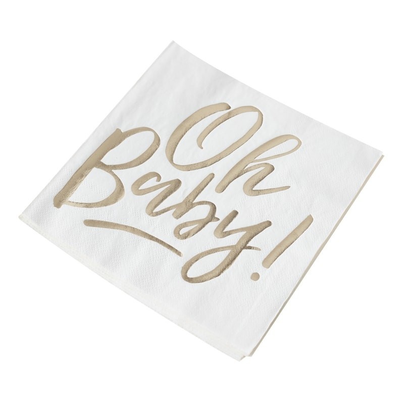 Servetten Oh Baby - 16 stuks | Babyshower | Geboorte