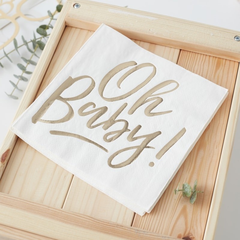 Servetten Oh Baby - 16 stuks | Babyshower | Geboorte