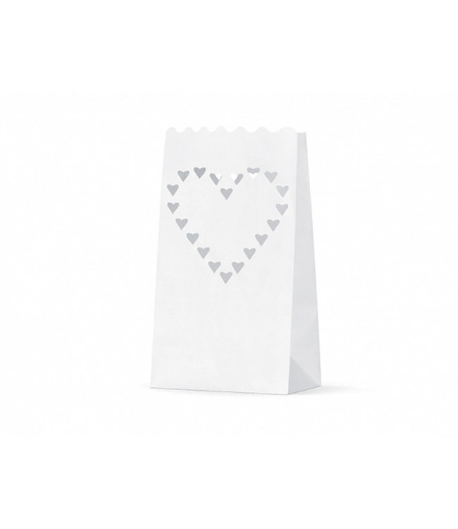 PartyDeco Candle bags hart | lichtzakjes | 10 stuks