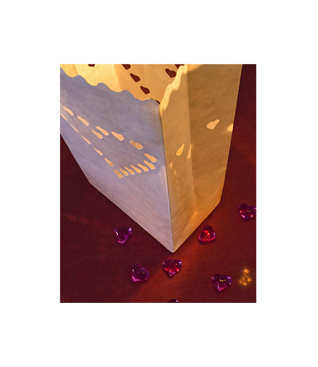 Candle bags hart | lichtzakjes | 10 stuks