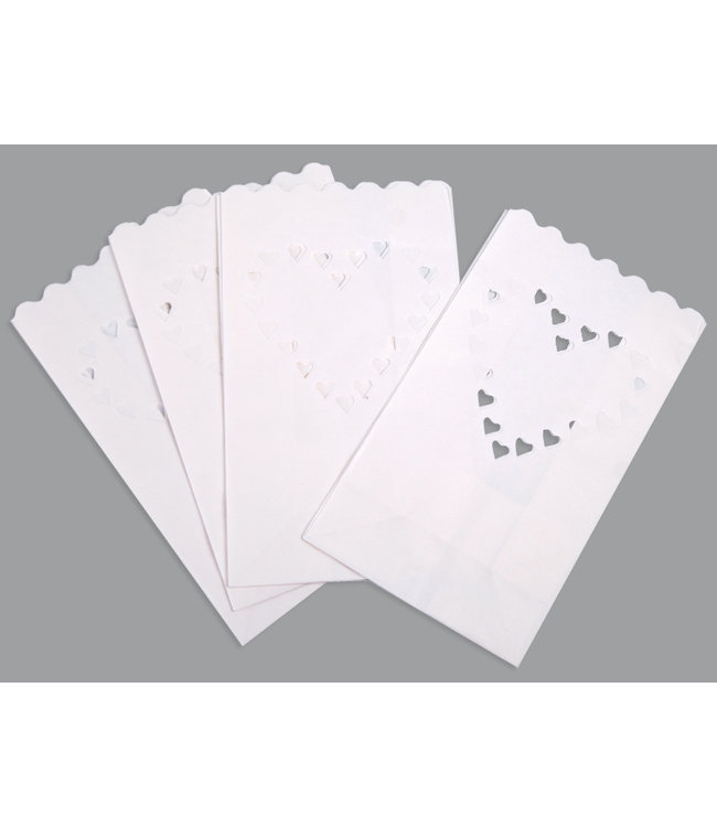 Candle bags hart | lichtzakjes | 10 stuks