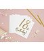 Servetten 18th birthday | wit-goud | 20 stuks