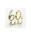 PartyDeco Servetten 60th birthday | wit-goud | 20 stuks