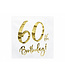 Servetten 60th birthday | wit-goud | 20 stuks