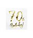 PartyDeco Servetten - 70th birthday - Goud - 20 stuks