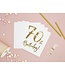 PartyDeco Servetten 70th birthday | wit-goud | 20 stuks