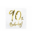 PartyDeco Servetten 90th birthday | wit-goud | 20 stuks